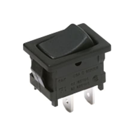 C&K Components Rocker Switch, Spdt, On-On, Latched, 4A, 30Vdc, 5 Pcb Hole Cnt, Solder Terminal, Rocker Actuator,  D101J12S2APQA
